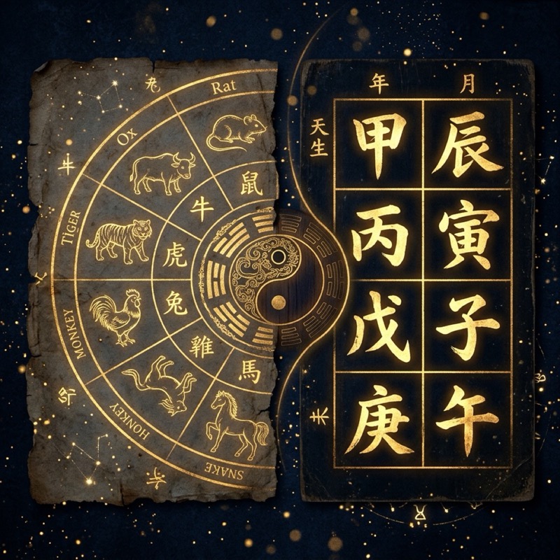 BaZi vs Chinese Zodiac comparison